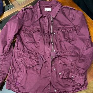 LOFT Women's Loft Burgundy utility Jacket